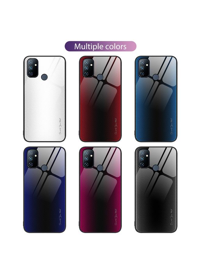 S-TOP Case For OnePlus Nord N100 Texture Gradient Glass TPU Phone Case - Image 2