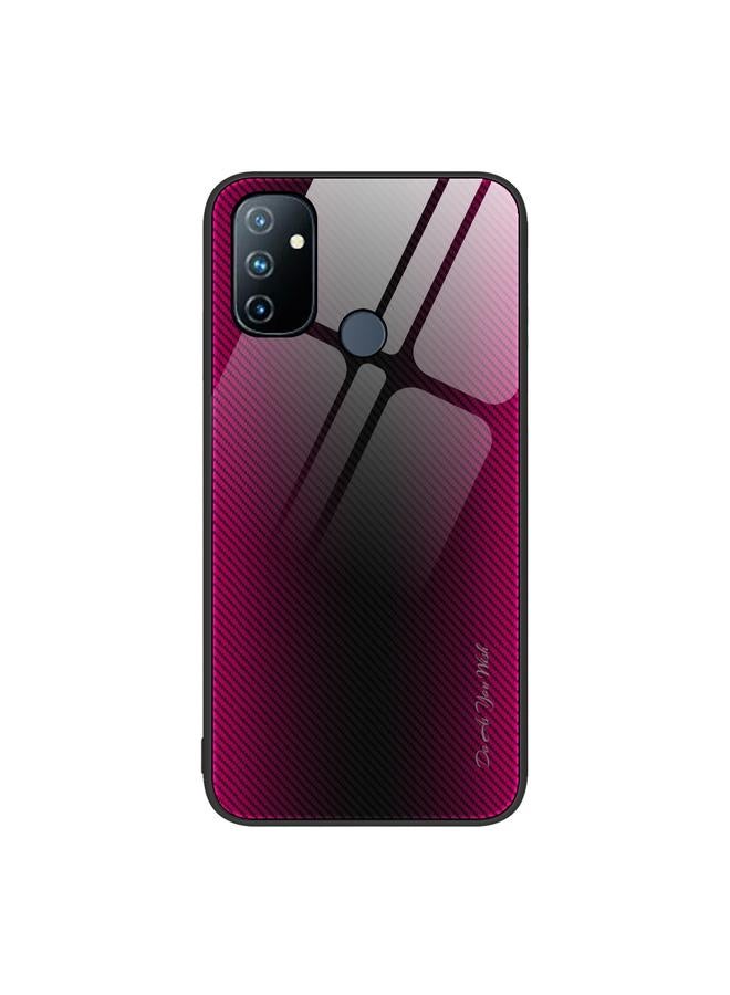 S-TOP Case For OnePlus Nord N100 Texture Gradient Glass TPU Phone Case - Image 1