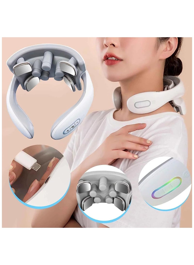 general Smart Neck Massager with Heat Portable Magnetic Pulse for Pain Relief Relaxation Deep Tissue Massage for Women Men Office Assistant Great Gift Idea - Image 2