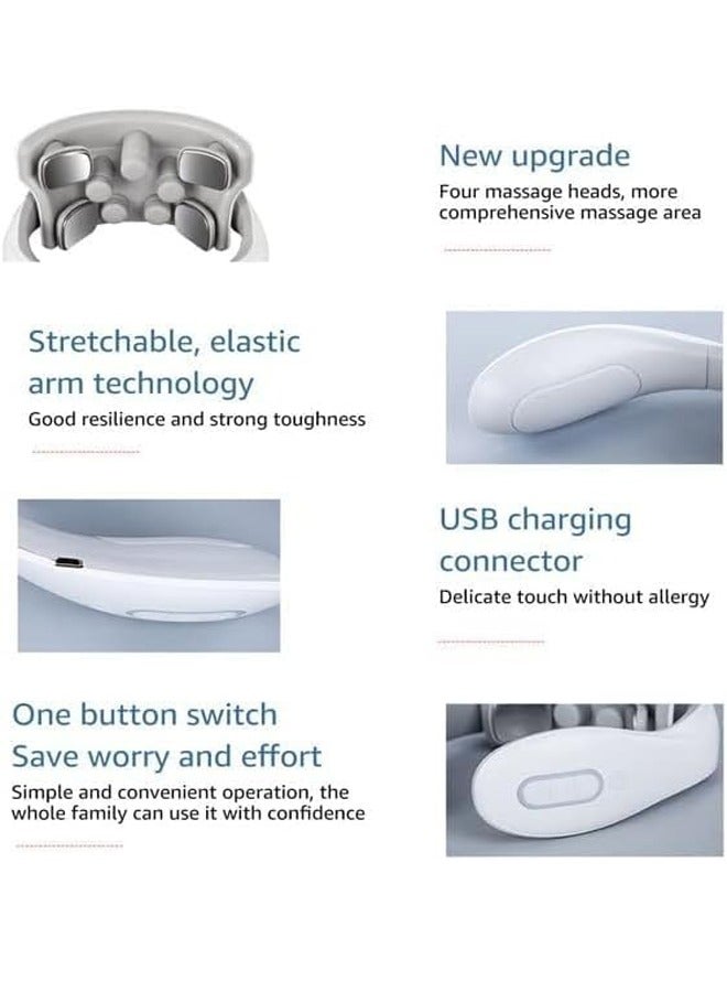 general Smart Neck Massager with Heat Portable Magnetic Pulse for Pain Relief Relaxation Deep Tissue Massage for Women Men Office Assistant Great Gift Idea - Image 4