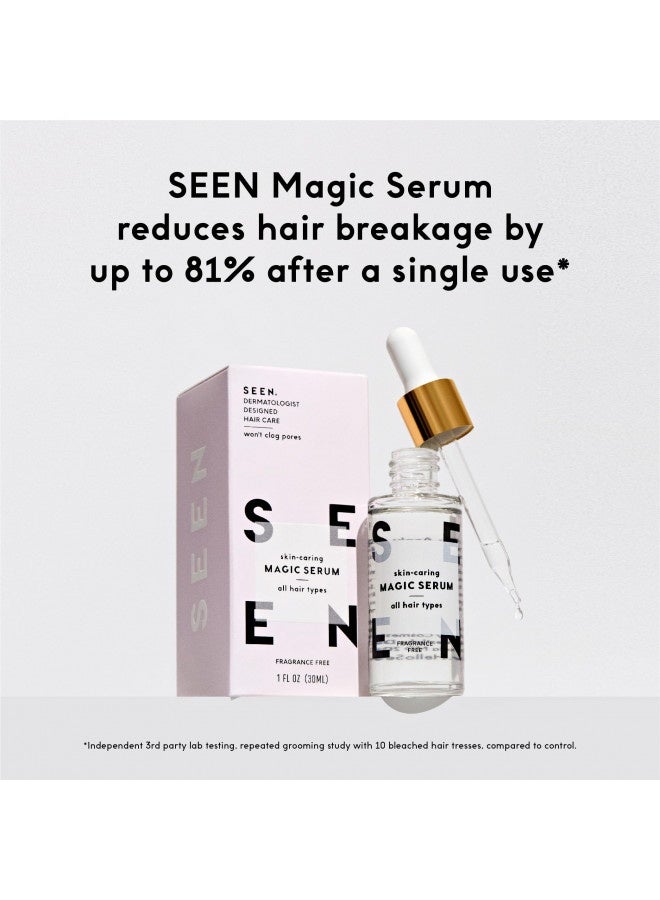 Seen SEEN Magic Serum, Fragrance Free - Non-Comedogenic & Sulfate-Free Hair Serum- Anti Frizz- Dermatologist-Developed - Safe for Sensitive, Eczema & Acne Prone Skin - Image 1