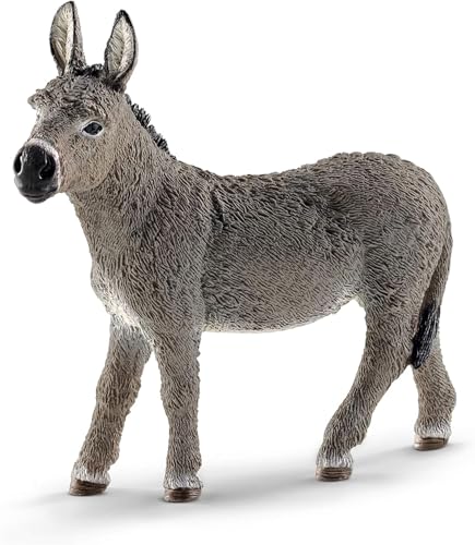 Schleich Farm World Realistic Donkey Animal Figurine Highly Detailed and Durable Farm Animal Toy Fun and Educational Play for Boys and Girls Gift for Kids Ages 3 - Image 1