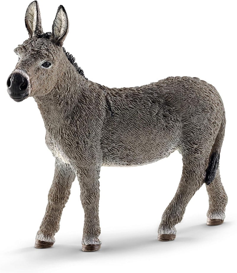 Schleich Farm World Realistic Donkey Animal Figurine Highly Detailed and Durable Farm Animal Toy Fun and Educational Play for Boys and Girls Gift for Kids Ages 3 - Image 2