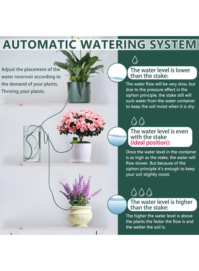 6PCS Plant Self-Watering Stakes Automatic Watering Terracotta Spikes for Indoor Outdoor Plants,Houseplant Insert Devices for Vacation use,Bonsai Drip Irrigation System - Image 4