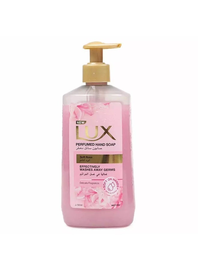 Lux Soft Rose Perfumed Liquid Hand Soap- 500ml - Image 1
