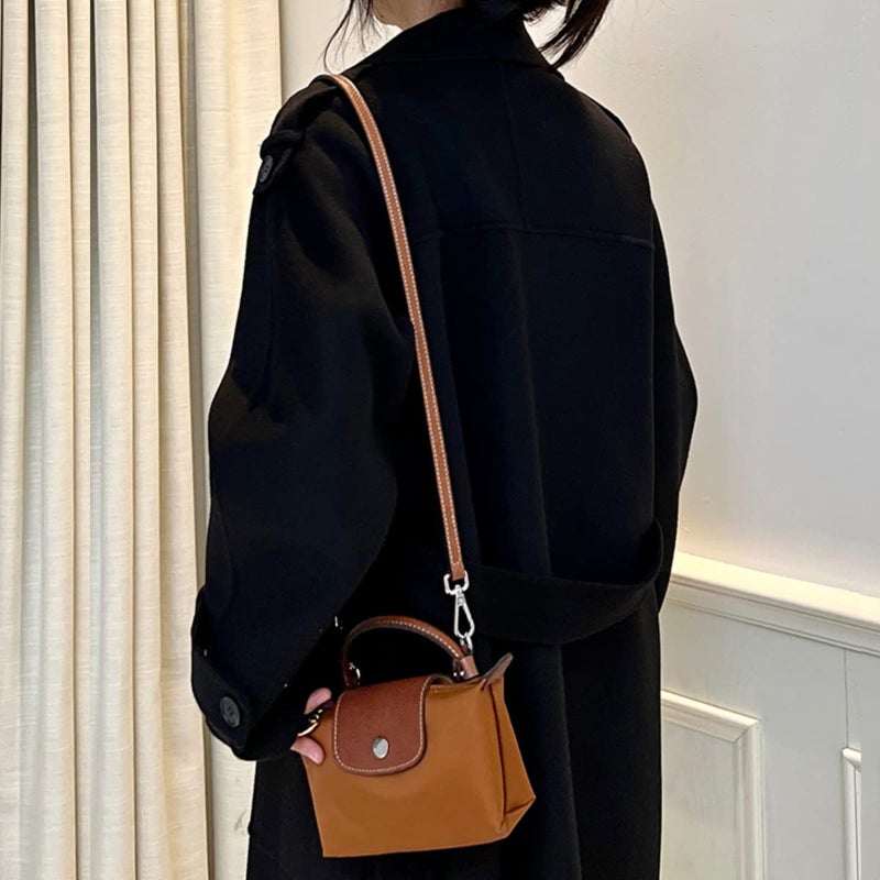 Leather shoulder strap for bag conversion, no need for punching holes, adjustable crossbody strap/lemon yellow - Image 5