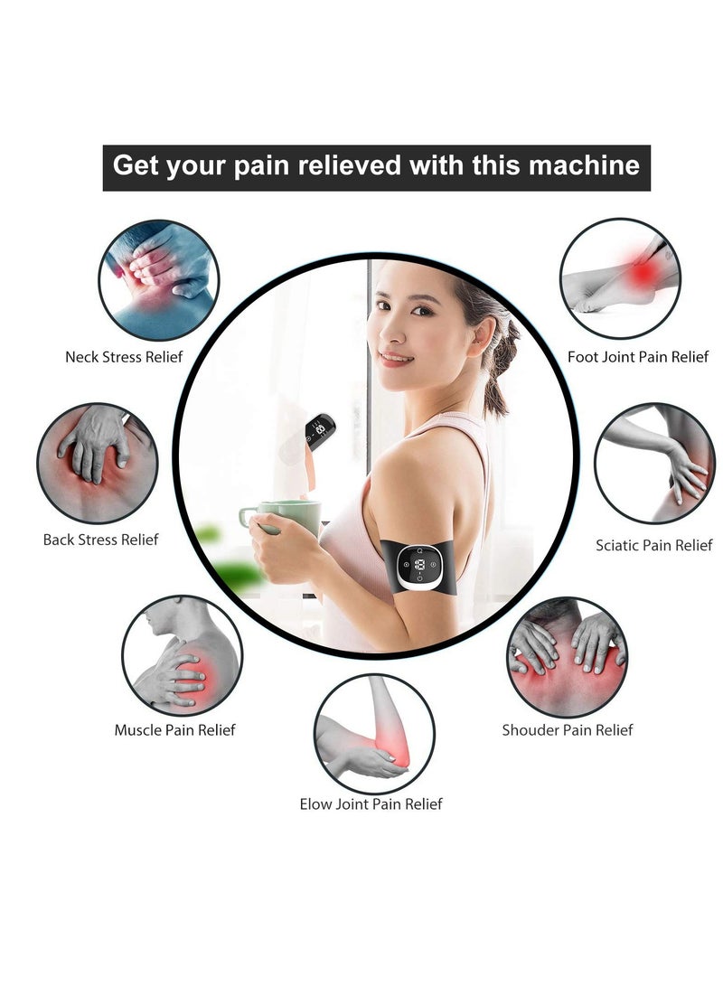 Captaintech Rechargeable Wireless TENS Unit for Pain Relief - Portable EMS Muscle Stimulator with Remote Control for Sciatic Relief and Joint Comfort, Ideal for Posterior Knee Pain Management. - Image 3