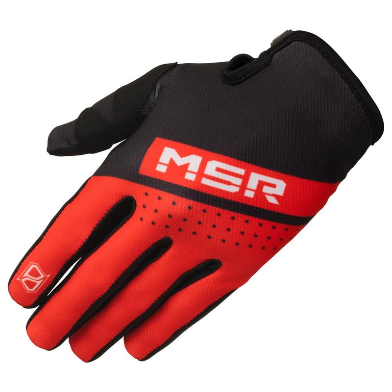 MSRâ„¢ Axxis Range Riding Gloves â€“ Unisex Black/Red â€“ XX-Large - Lightweight Motocross, MTB, BMX & Powersports Gloves for Men & Women - Image 1