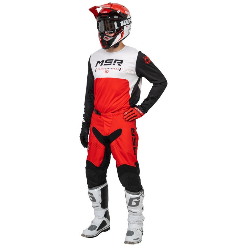 MSRâ„¢ Axxis Range Riding Gloves â€“ Unisex Black/Red â€“ XX-Large - Lightweight Motocross, MTB, BMX & Powersports Gloves for Men & Women - Image 3