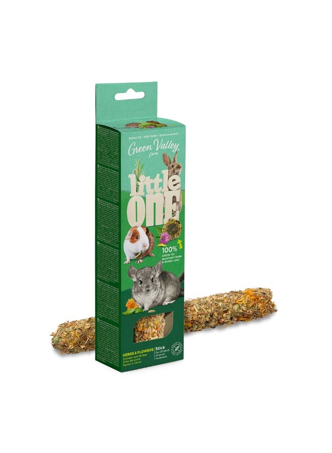 Little One Green Valley Fully edible grain free stick for small mammals with herbs and flowers 1x160g