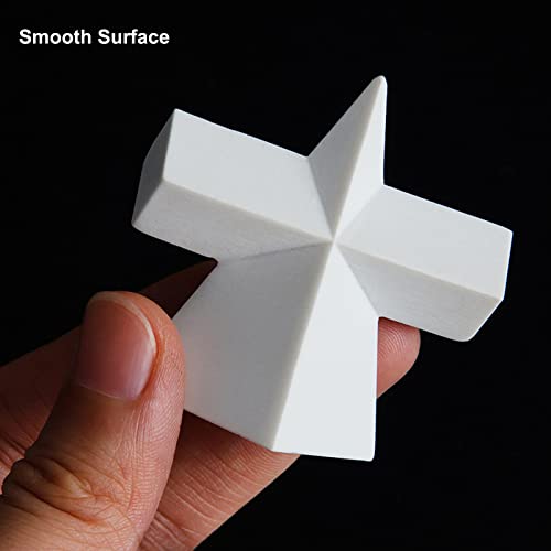 Holiberty 10PCS Art Crafts 3D Gypsum Geometry Sketch Basic Form Learning Tools Mini Resin Geometry Shapes Mold Sketch Classic Modern Shelf Table Sculpture Home Decor - Image 3