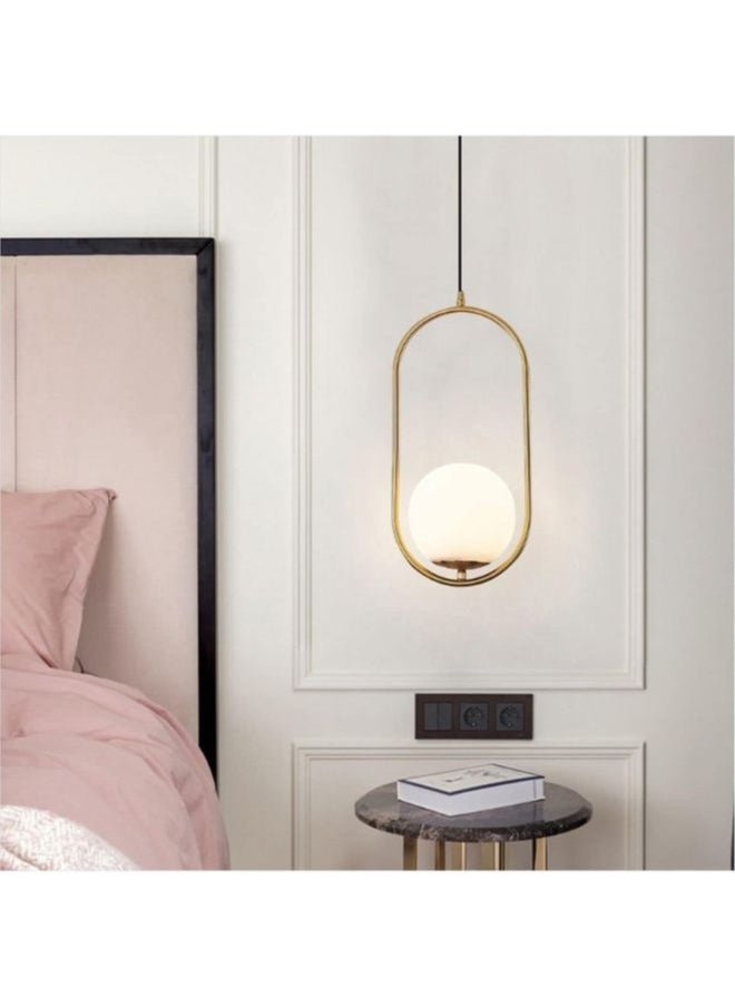 A F N Lighting A F N LIGHTINGS Glass Globe Lampshade Hanging Light Chandelier Fixture Adjustable Hanging Fixture for Dinning Room Bedroom  - Image 3