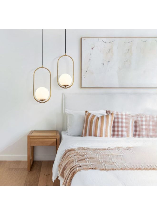 A F N Lighting A F N LIGHTINGS Glass Globe Lampshade Hanging Light Chandelier Fixture Adjustable Hanging Fixture for Dinning Room Bedroom  - Image 5