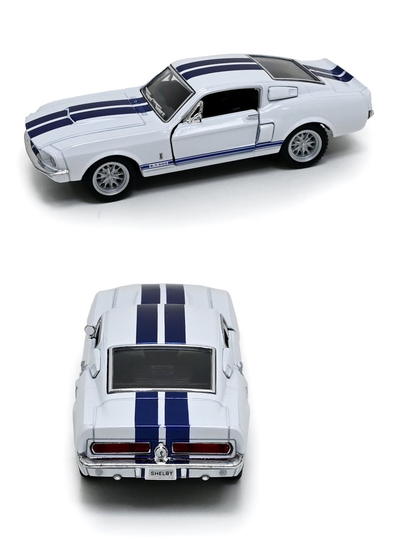 Kinsmart سيارة شيلبي GT-500 موديل 1967 مصنوعة من المعدن المصبوب ومزودة بأبواب قابلة للفتح والسحب للخلف - Image 2