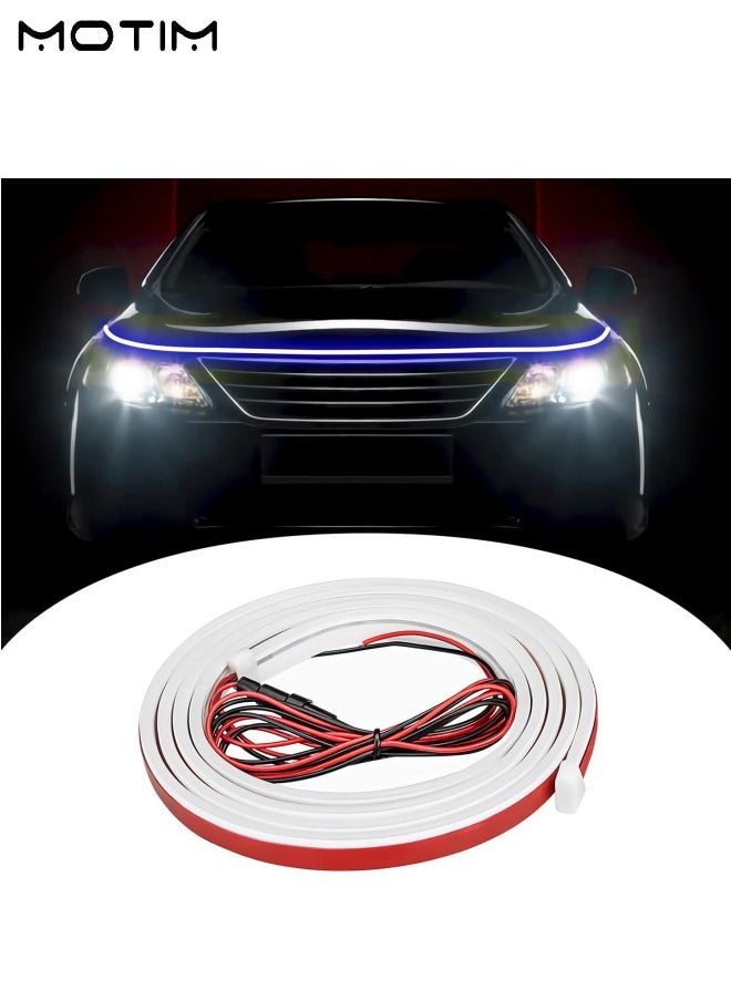 Motim Car Hood LED Light Strip 71 Inch, Exterior Headlights, Waterproof Car Led Light Strips, Daytime Running Light Strips for Car and Truck  - Image 1