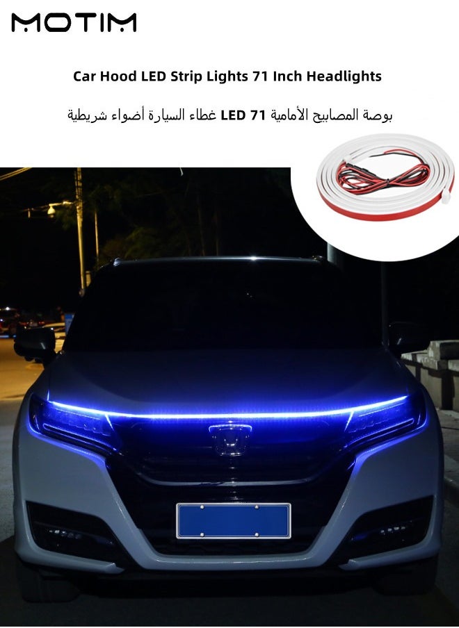 Motim Car Hood LED Light Strip 71 Inch, Exterior Headlights, Waterproof Car Led Light Strips, Daytime Running Light Strips for Car and Truck  - Image 3