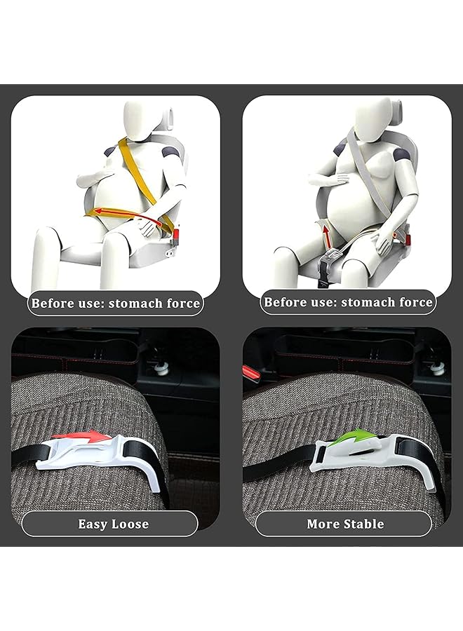 TLAXCA Maternity Bump Belt Adjuster Prevent Compression Of The Abdomen Seat Belt For Pregnant Moms Belly Protect Unborn Baby A Must Have For Expectant Pregnancy Mothers (White) - Image 4