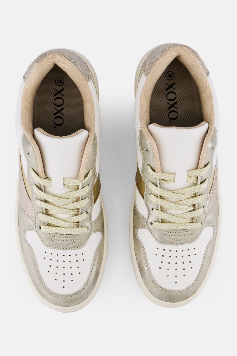 XOXO Women Lace Up Casual Shoes, Multicolor - Image 4