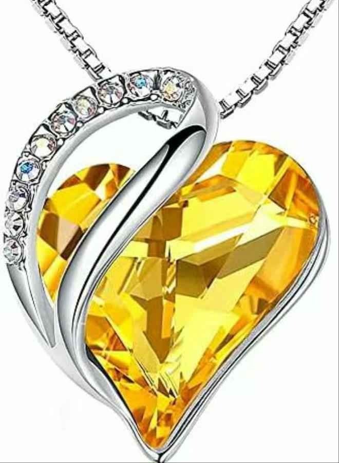 Heart-shaped necklace, childbirth stone women's necklace, healing stone, non-allergenic women's jewelry, silver pendant necklace