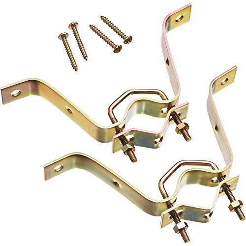 Channel Master 4" Wall Mount – Sturdy Steel Bracket for Secure TV Antenna & Mast Installation, Weather-Resistant, Supports Masts/Poles, Up-To 1.5” Diameter, 4" Wall Clearance, Includes Two Brackets - Image 1