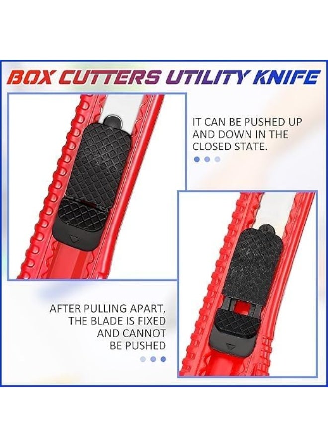 Poaker Utility Knife 18 Mm Wide Blade Plastic Cutter Retractable Compact Extended Safe Use For Office Studio Home Arts Crafts Handwork Pack Of 2  - Image 4