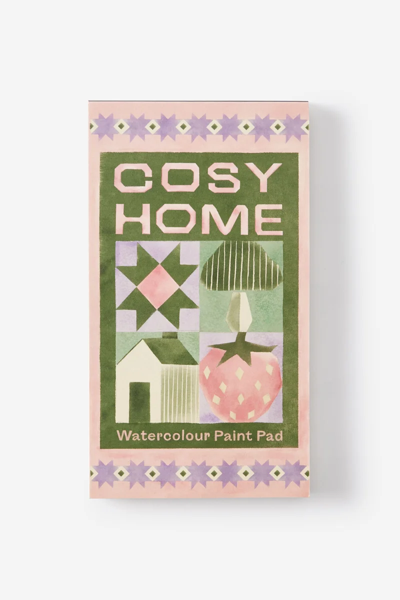 Typo Watercolour Postcard Pad