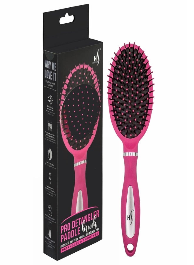 Herstyler Hair Brush Detangler - Untangle Brush for Thick Hair - No Tangles - Soft Bristles - Anti Slip Handle (Pink) - Image 1