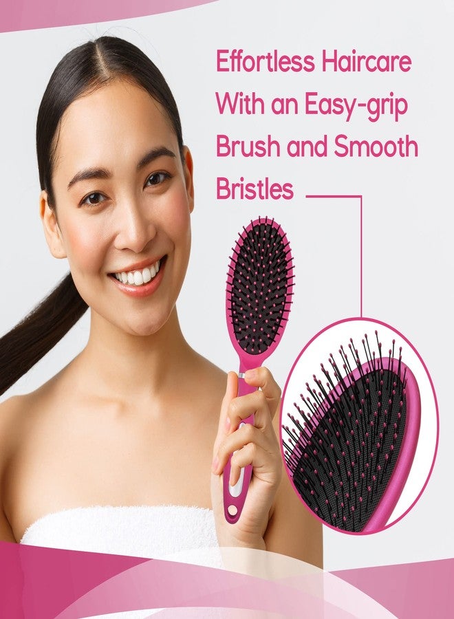 Herstyler Hair Brush Detangler - Untangle Brush for Thick Hair - No Tangles - Soft Bristles - Anti Slip Handle (Pink) - Image 3