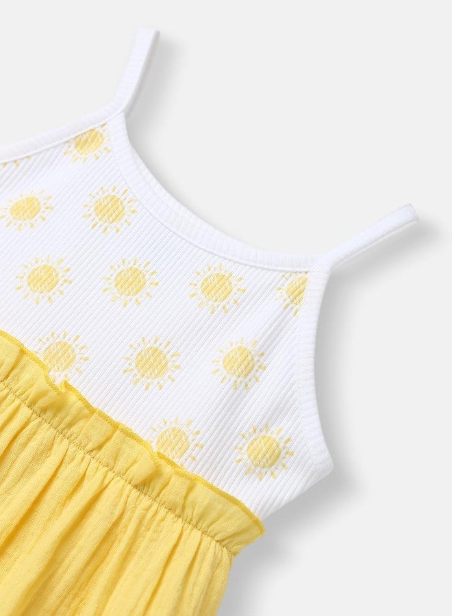 Nautinati Girls Printed Gathered Waistline Dress | Age 0-24 Months - Image 3