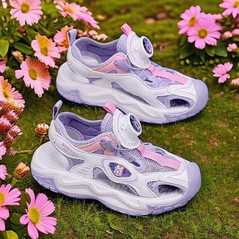Babudou Children'S Shoes Boys Sandals Summer Rotating Button Baotou Sports Shoes Boys Beach Shoes - Image 2