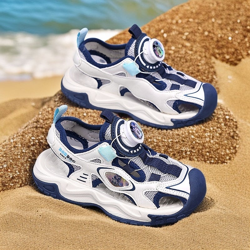 Babudou Children'S Shoes Boys Sandals Summer Rotating Button Baotou Sports Shoes Boys Beach Shoes - Image 4