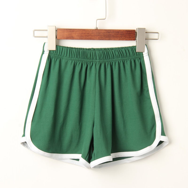 Casual Beach Yoga Hot Pants in Candy Colors Army Green. Army Green. - Image 1