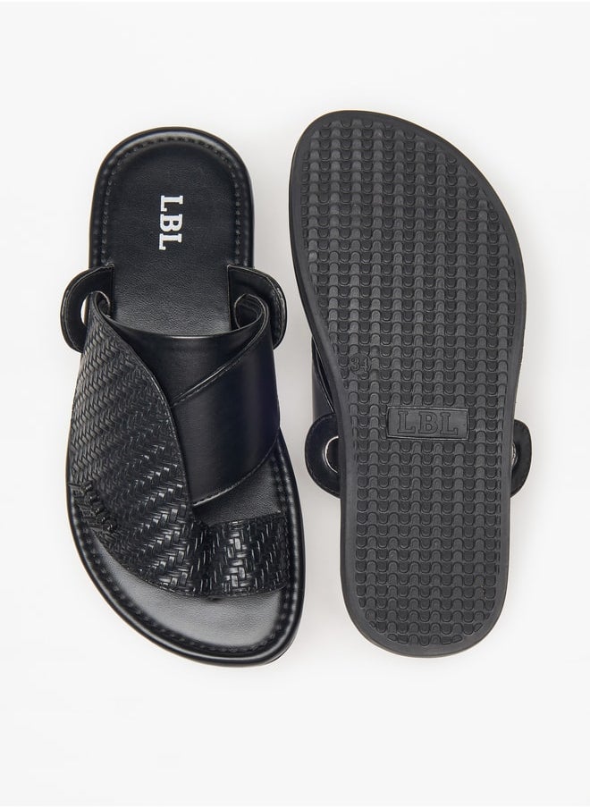 LBL by Shoexpress - Boys Textured Slip-On Arabic Sandals - Image 1