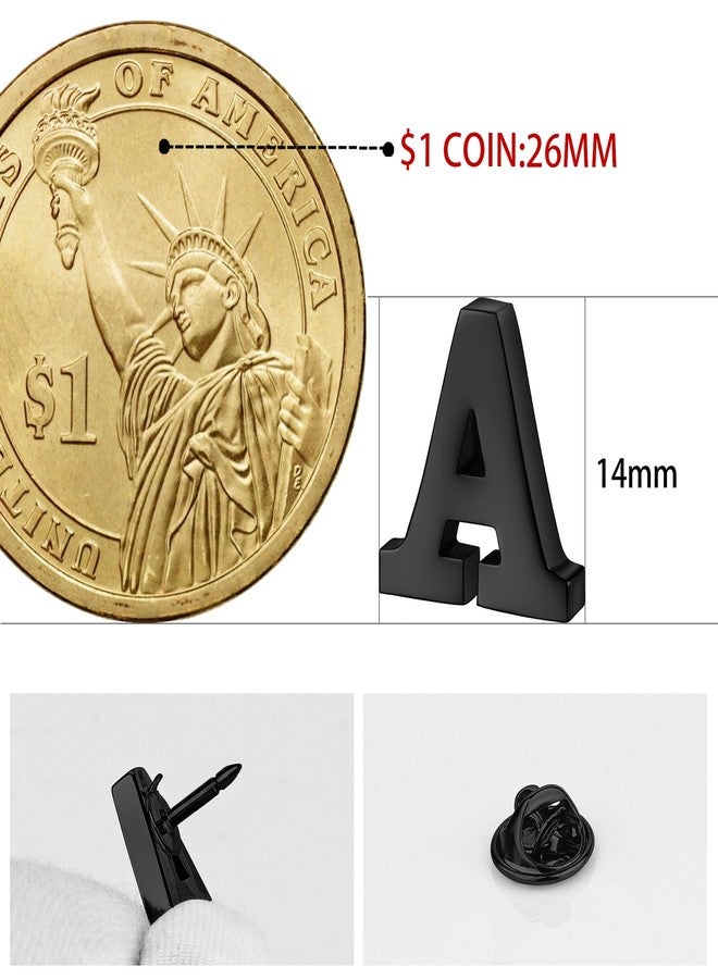 هاوسن دبوس طية صدر السترة بحرف اسم هاوسون للرجال والنساء، دبابيس بروش لبدلات الرجال، دبابيس أزرار ربطة العنق السوداء - Image 5