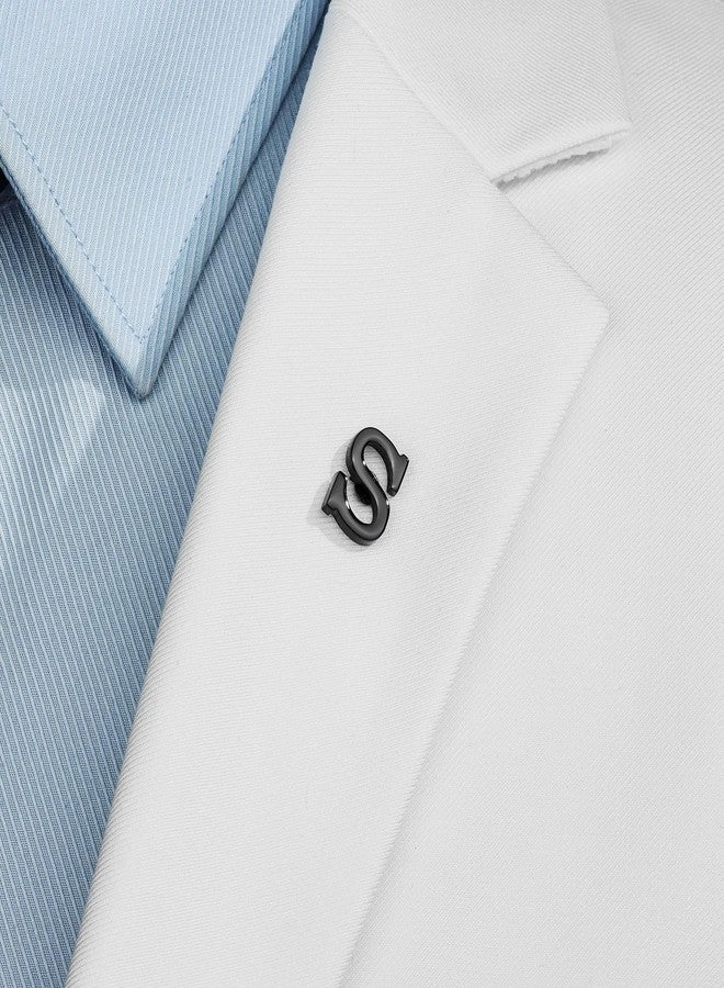 هاوسن دبوس طية صدر السترة بحرف اسم هاوسون للرجال والنساء، دبابيس بروش لبدلات الرجال، دبابيس أزرار ربطة العنق السوداء - Image 2