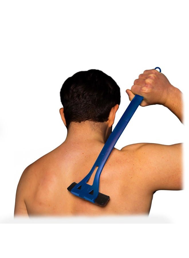 Bakblade 1.0 Back Shavers Men, Hair Removal Body Shaver (DIY) - Extra-Long Handle Trimmer, Wet Dry Shave - Image 1