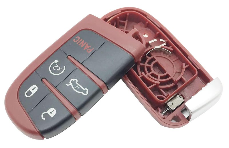 vurbemes Keyless Entry Replacement Key Fob Cover fit for Dodge Charger Challenger Dart Durango Journey Jeep Grand Cherokee Chrysler 300 Smart Remote Key Fob Case (5 Buttons-R) - Image 4