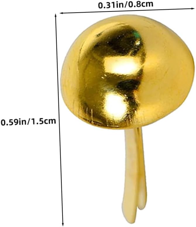 ORFOFE 300pcs Round Head Paper Fasteners Brads, Gold Iron Scrapbooking Pins for School Art Supplies, Crafting, DIY Projects, and Paper Crafts - Image 2