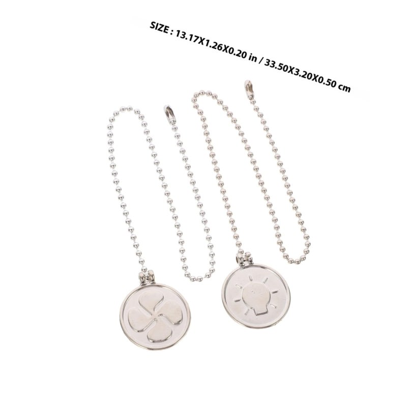 Silver Ceiling Fan Pull Chain Extension 2 Pack Metal Hanging Lamp Replacement - Image 3