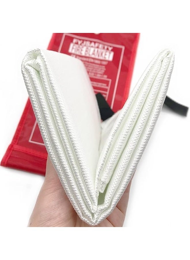 Fire Blanket  Made of High-Quality Fiberglass – Heat Resistant Emergency Fire Suppression Blanket for Home Kitchen Office and Car – Safe and Fast Fire Extinguishing Without Water - Image 4