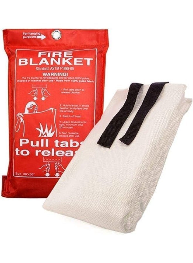 Fire Blanket  Made of High-Quality Fiberglass – Heat Resistant Emergency Fire Suppression Blanket for Home Kitchen Office and Car – Safe and Fast Fire Extinguishing Without Water - Image 3