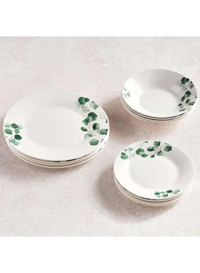Pan Home طقم عشاء من 12 قطعة بتصميم أوراق الكينا للمنزل - Image 5