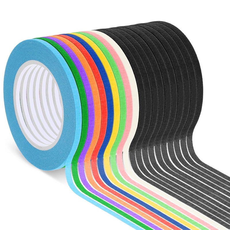 Hariendny 20 Rolls 1/8 inch Whiteboard Tape Line, Graphic Tape, Pinstripe Tape for Dry Erase Board, Draping Tape, Gridding Tape for White Board, Art, Office, School, Total Length 512FT - Image 1
