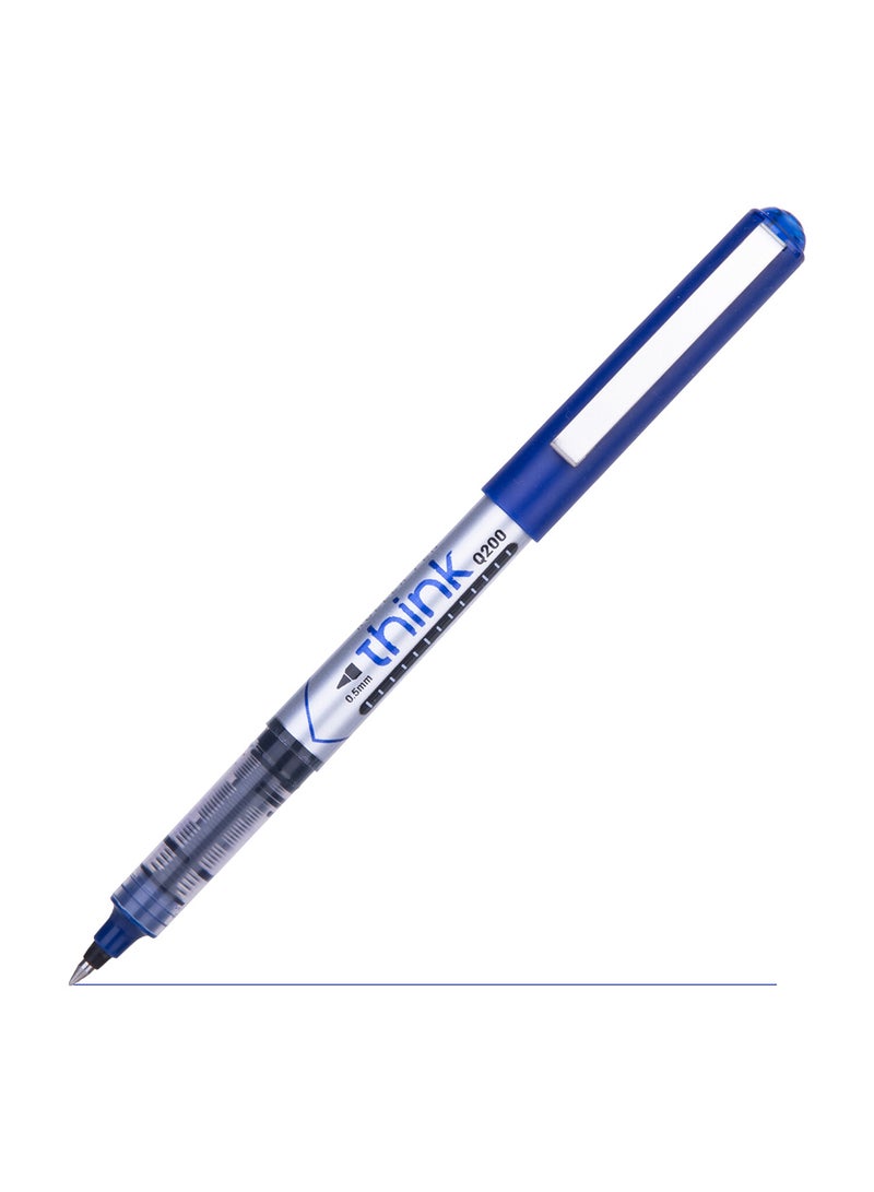 Deli Blue Rollerball Pen 0.5mm , Smooth Writing for Note Taking , Journaling , Drawing , Pack of 12 Pens - Image 5