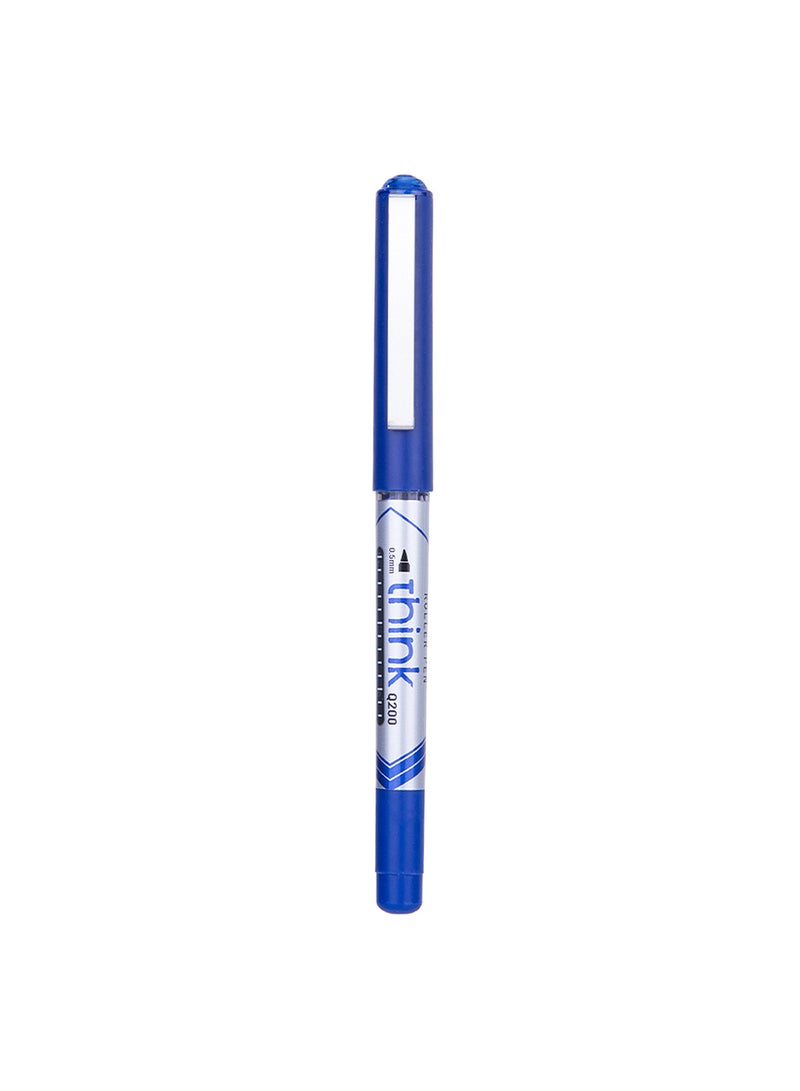 Deli Blue Rollerball Pen 0.5mm , Smooth Writing for Note Taking , Journaling , Drawing , Pack of 12 Pens - Image 3