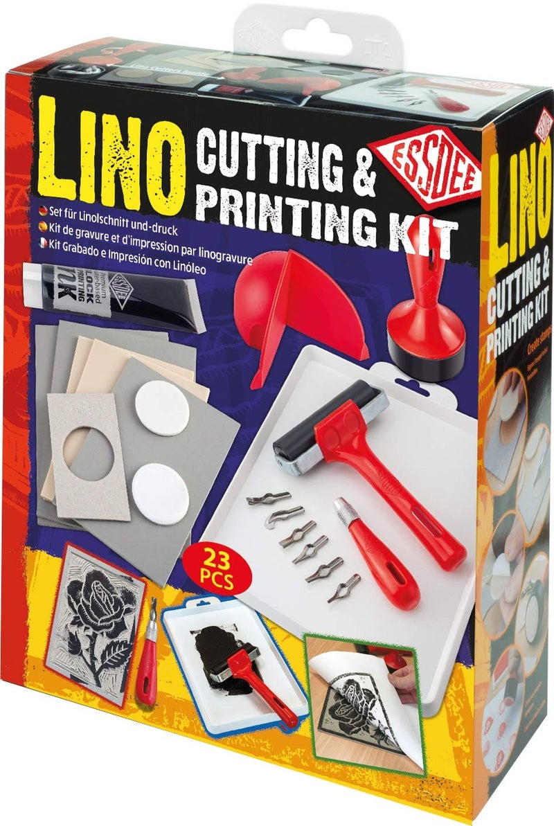 Essdee L5PKR1 Lino Cutting  Printing Kit 23 Pieces