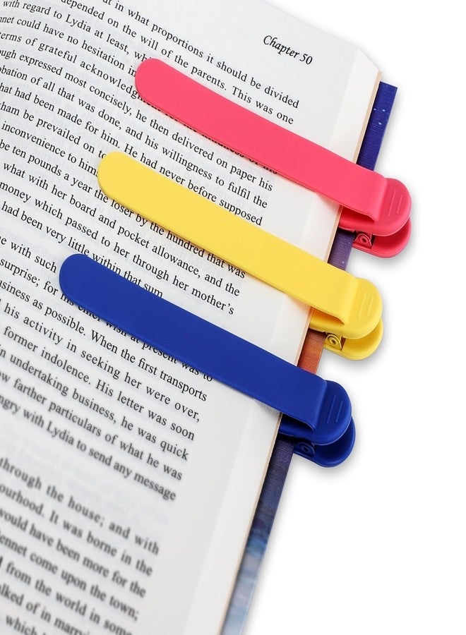 Onward 3pcs Silicone Automatic Bookmark, No Hassle to Turn The Page, Silicone Book Mark Clip, for Women, Men, Book Lovers, Page Markers for Students Teachers Reading (Pack of 3) - Image 2