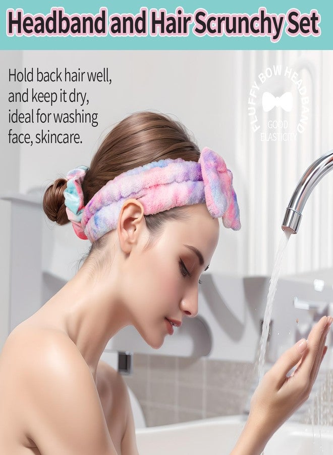 ليوبرو طوق رأس LEOBRO Spa، أطواق رأس للعناية بالبشرة والمكياج للنساء، طوق رأس لغسل الوجه، أطواق رأس للعناية بالبشرة والمكياج مع غسول الوجه، مع ربطات شعر، هدايا عيد الميلاد للمراهقات والفتيات والنساء - Image 4