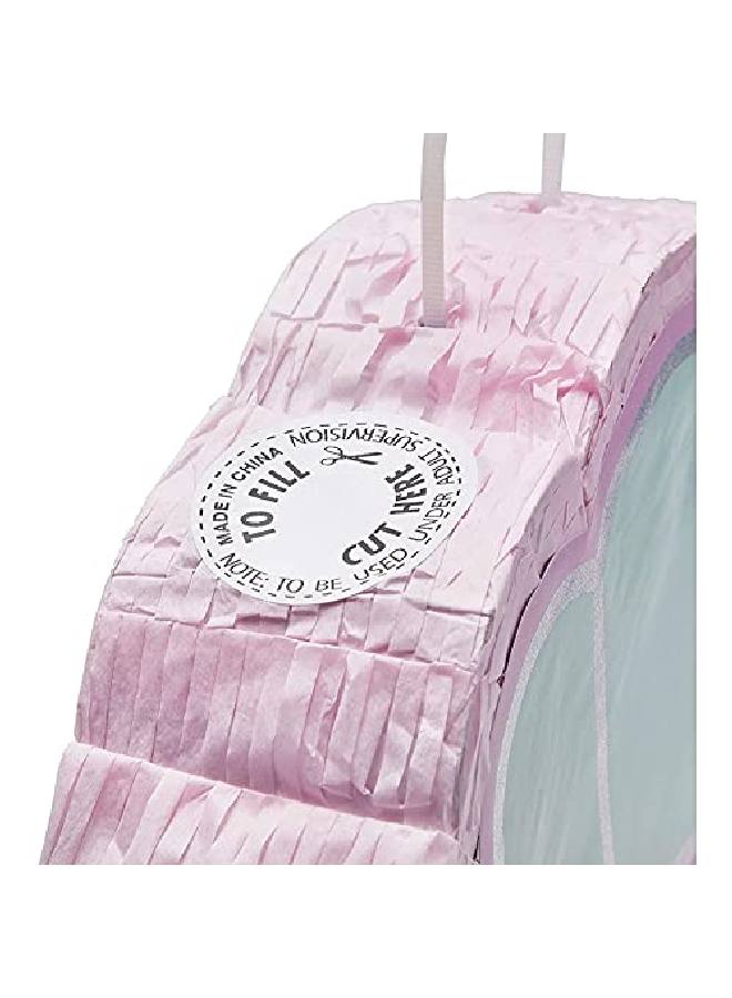 Blue Panda Mermaid Birthday Party Supplies Seashell Pull String Piñata (14 X 13 X 3 In) - Image 5