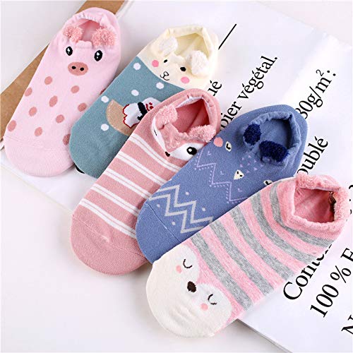 MarJunSep 18 Pairs Novelty Animal Cotton Low Cut No Show Ankle Socks for Girls Women Boat Socks - Image 5